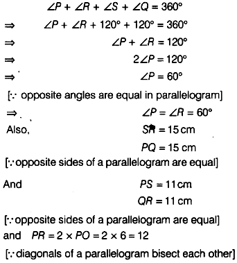 In Parallelogram Pqrs O Is The Mid Point Of Sq Find S R Pq Qr And Diagonal Pr Sarthaks Econnect Largest Online Education Community