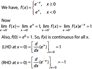 The Function Y E X Is A Continuous And Differentiable At X 0 Sarthaks Econnect Largest Online Education Community