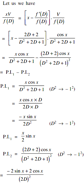 Solve D 2 2d 1 Y Xcosx Sarthaks Econnect Largest Online Education Community