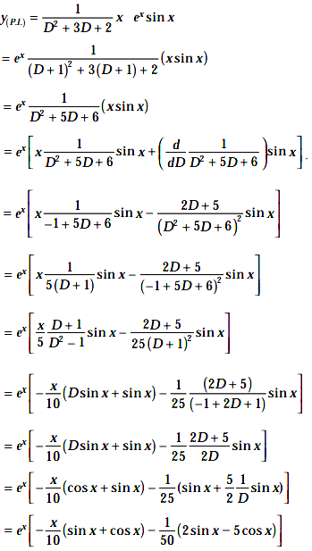 Solve D 2ydx 2 3dy Dx 2y Xe Xsinx Sarthaks Econnect Largest Online Education Community