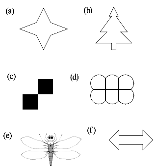 Find the number of lines of symmetry in each of the following shapes ...